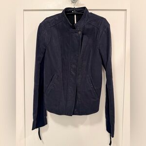 Women’s Navy Vegan Leather Moto Jacket - Navy Blue - Free People